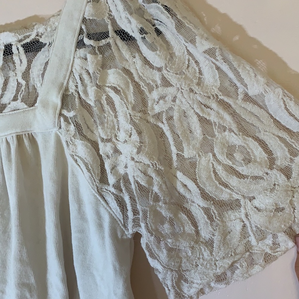 We the free Free People lacey soft babydoll crop top size XS - Picture 4 of 7